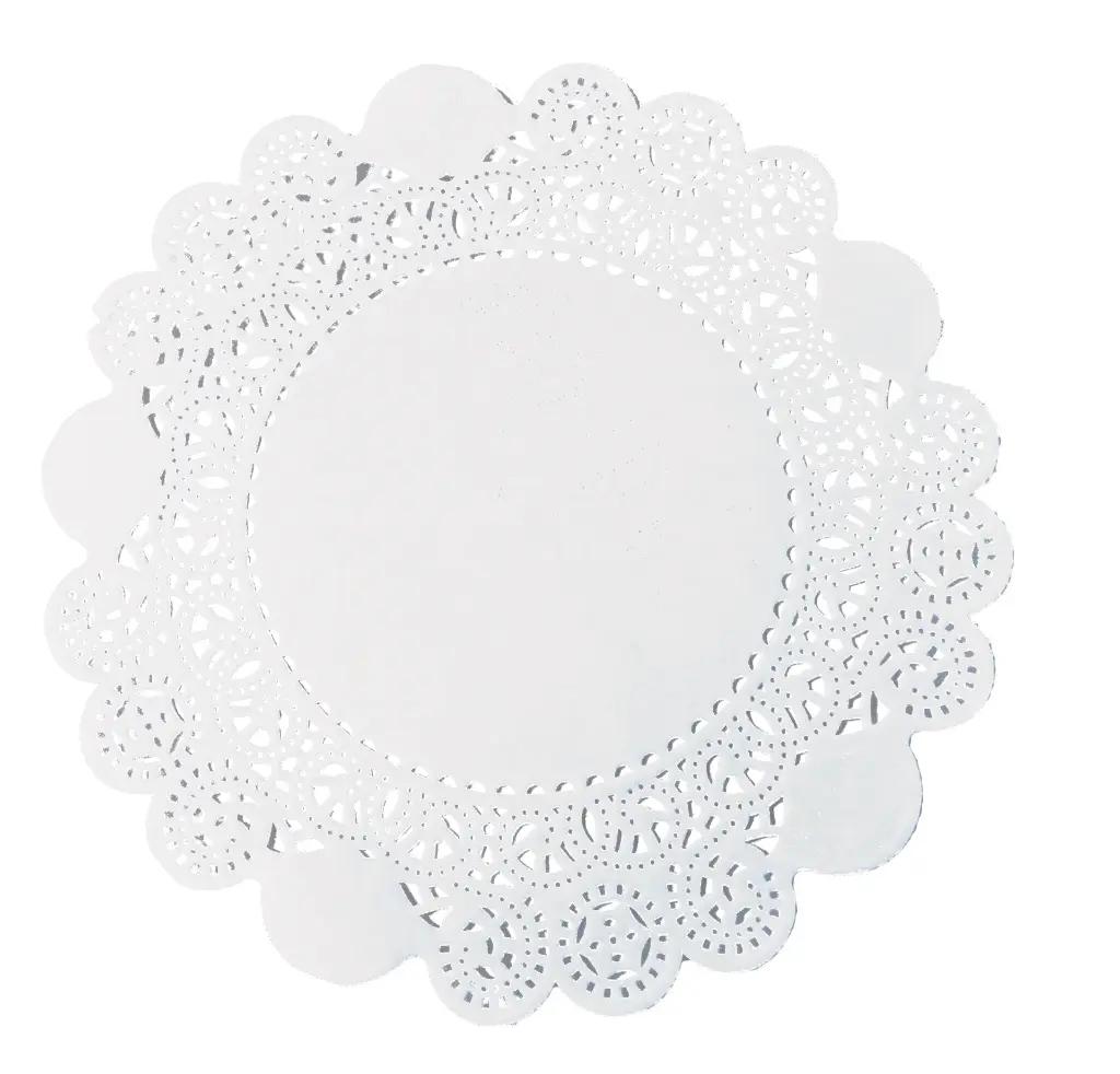 Dentelles pâtissières blanches rondes (12 cm)