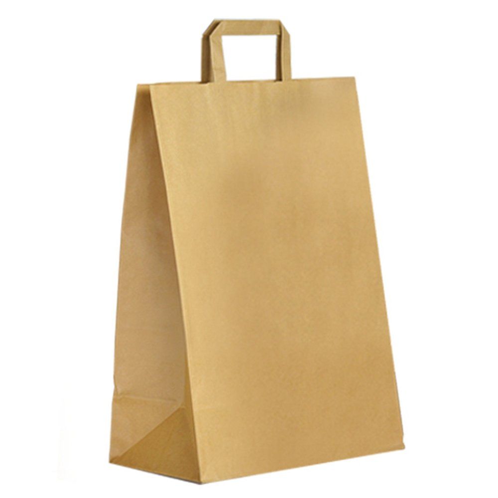 [PP45ELX50] 50 Sacs poignées plates écru lisse 45x17x48cm