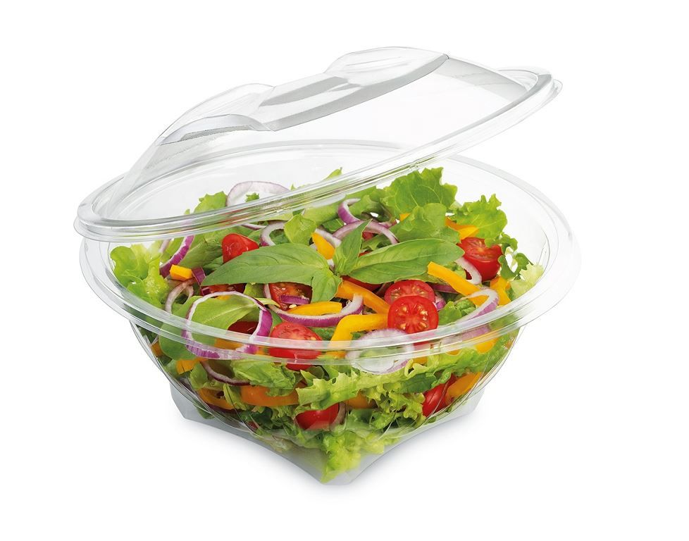 [00w367] Saladier PET cristal avec couvercle Sekipack 1000cc - ALPHA FORM - Carton de 200