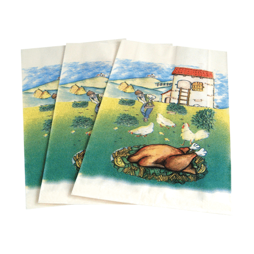 SAC POULET 18X6X33 CM- IMPRESSION PASSE-PARTOUT - COLIS 500 SACS